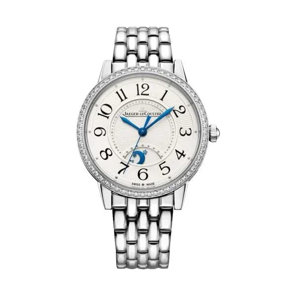 Jaeger-LeCoultre Montre Jaeger-LeCoultre Rendez-Vous Classic Night &amp; Day automatique lunette sertie cadran argent bracelet acier 34 mm
