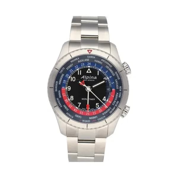 Alpina Montre Alpina Startimer Pilot Quartz Worldtimer 41 mm- AL-255BRB4S26