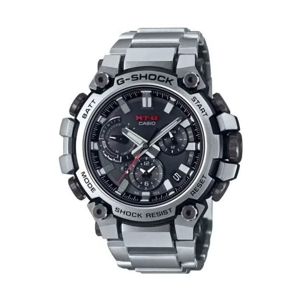 Casio Montre GShock MT-G - Série MTG-B3000 - Argent 51.9 x 50.9 mm- MTG-B3000D-1A