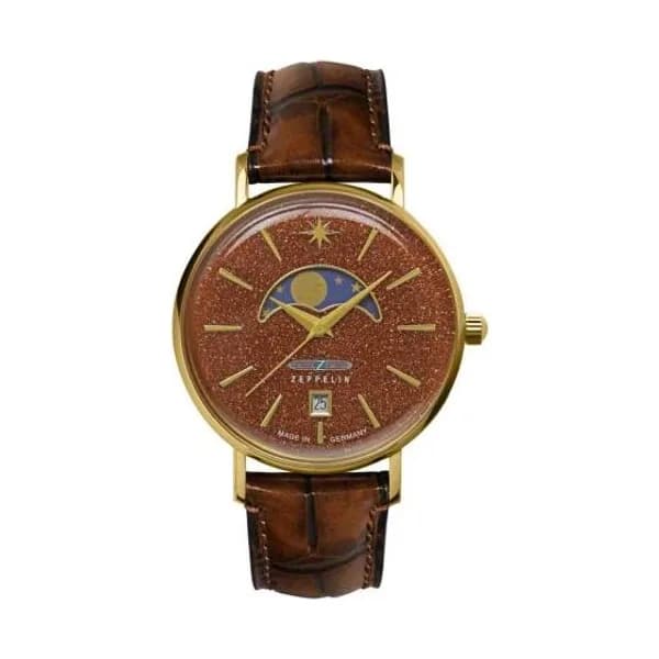 Zeppelin Montre Zeppelin Luna Moonphase Quartz Cadran Grés rouge - 81395
