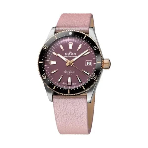Edox Montre Skydiver 38 Date Automatic Special Edition With Additional Strap 80131-357RNRC-VIO