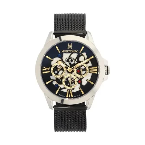 Montignac Montre Montignac en Acier et PVD Noir