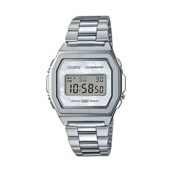 Casio Montre Casio Vintage - Premium Collection Lady - Argent & Nacre - A1000D-7