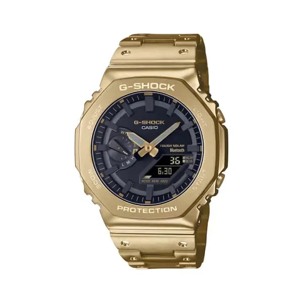 Casio Montre Solaire Casio Collection G-Shock Classic en Acier et PVD Doré