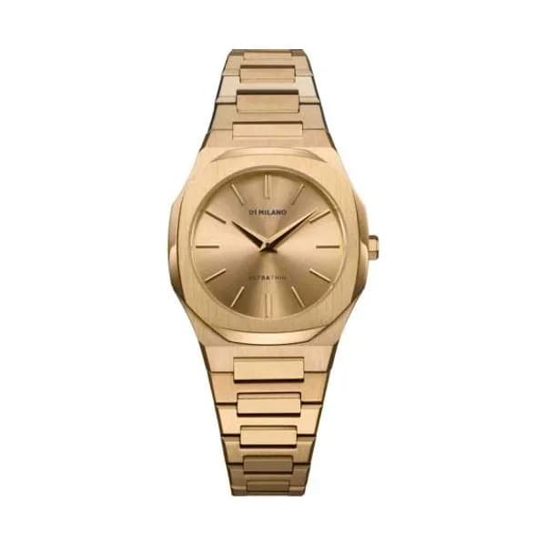 D1 Milano Montre D1 Milano Ultra Thin Zephyr Gold Quartz - 30 mm- Cadran Doré - UTBL31