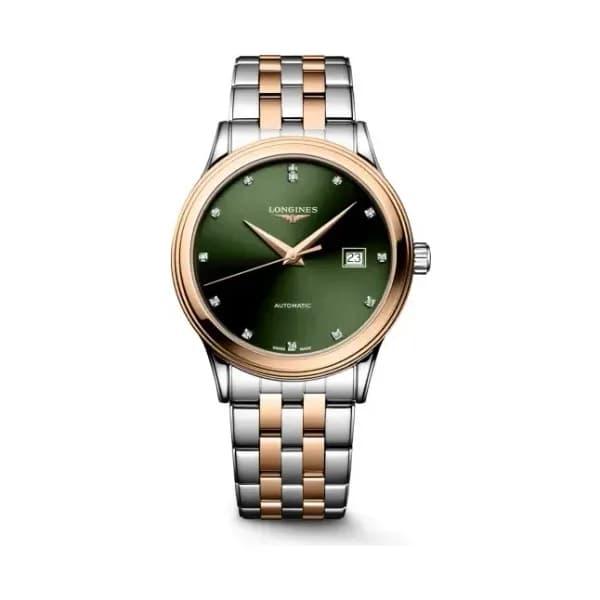Longines Montre Longines Flagship classic 40 mm Automatique Cadran Vert soleillé Bracelet Acier