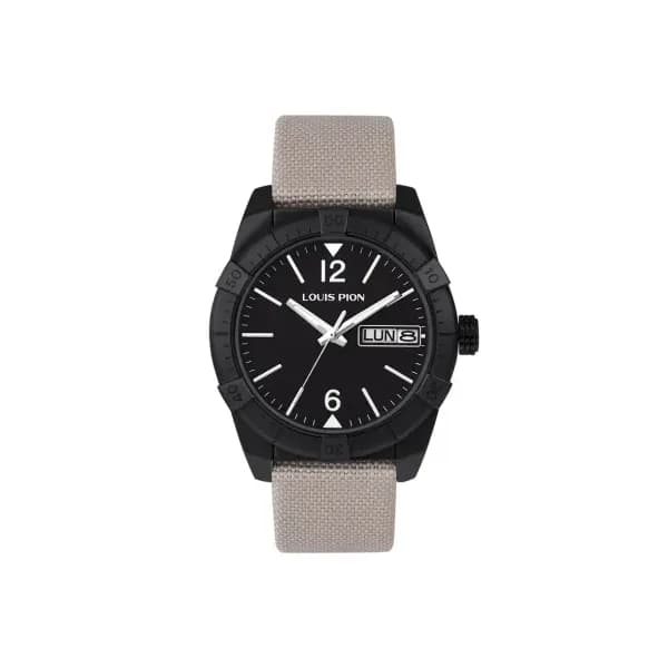 Louis Pion Montre quartz Homme Vasco Noir