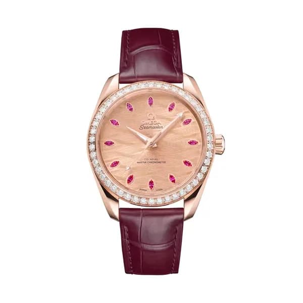 Omega Seamaster 38 mm, or Sedna™ sur bracelet en cuir