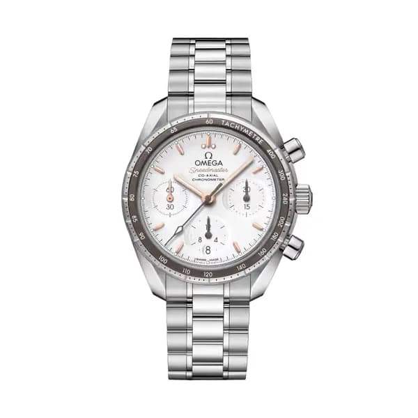 Omega Speedmaster 38 mm, acier sur acier