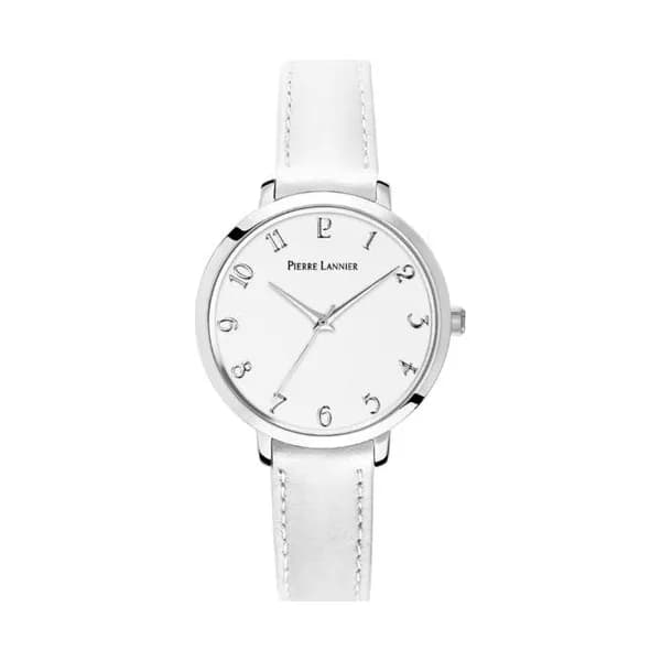 Pierre Lannier Montre Pierre Lannier Collection Chouquette en Cuir Blanc