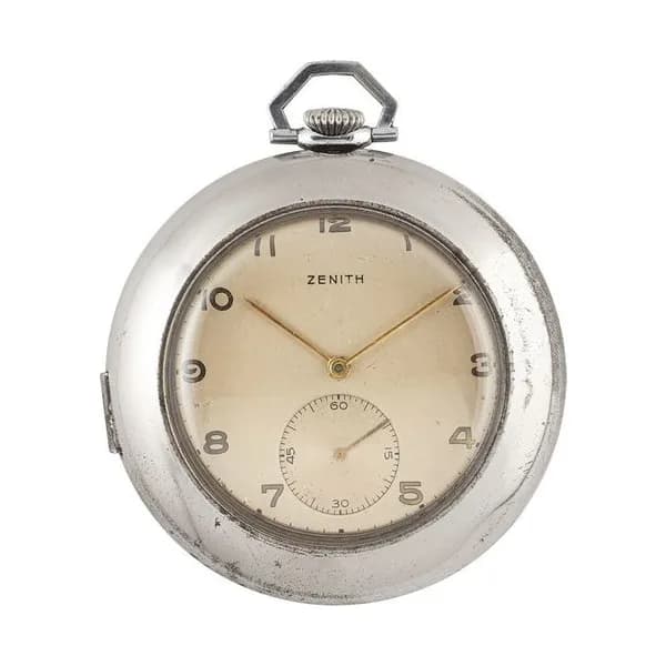 Zenith Montre à gousset Zenith avec protège montre Argus Circa fin 1960