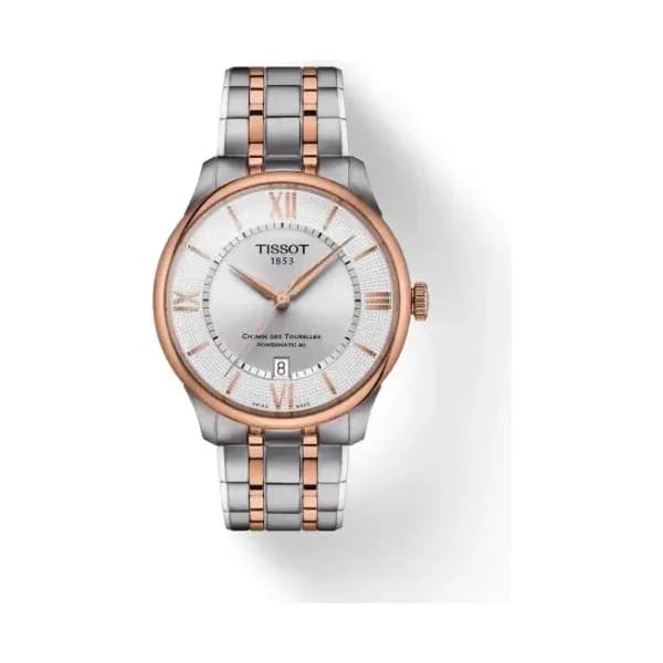 Tissot Montre Tissot Chemin des Tourelles Powermatic 80 Cadran Argent PVD Rose 39mm