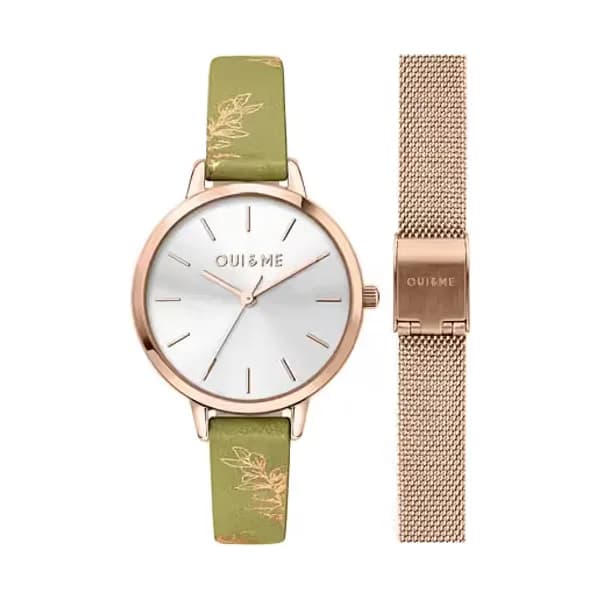 Oui & Me Coffret Oui&Me Montre Femme OUI&ME en Cuir Vert