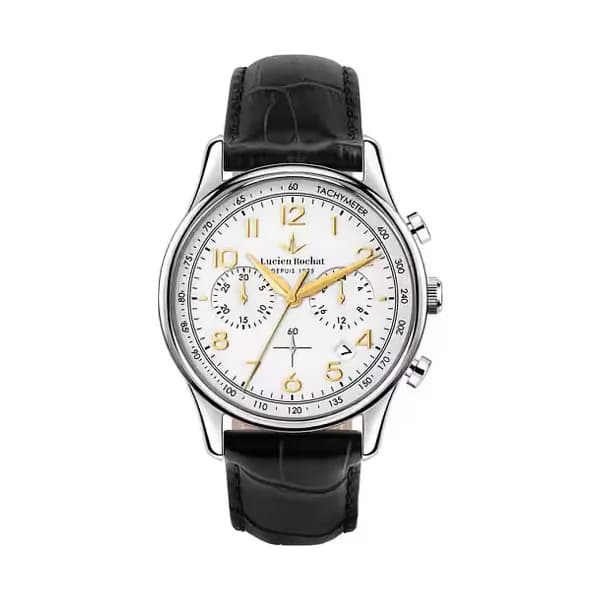 Lucien Rochat Montre Homme Lucien rochat Cuir véritable Noir R0471615002
