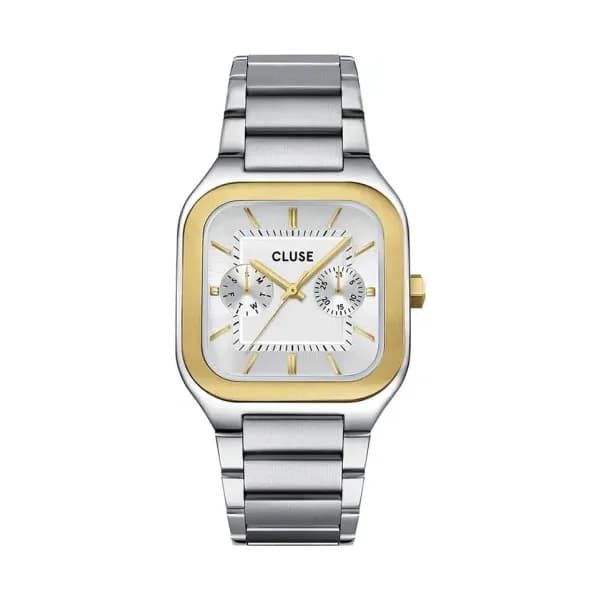 Cluse Quadrus Multifunction Watch Steel, Silver, Two-Tone