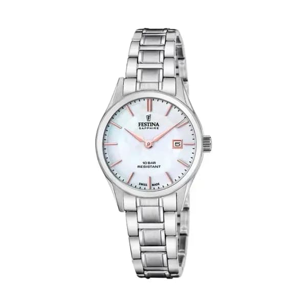 Festina Swiss Made Montre Festina Swiss Made 29 Nacre Blanche