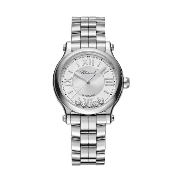 Chopard Montre Chopard Happy Sport automatique cadran argenté bracelet acier 33 mm
