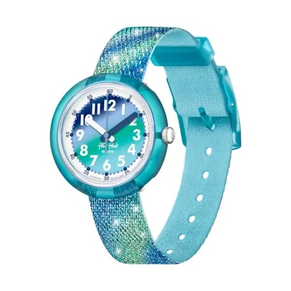 Flik Flak Montre quartz Fille Organized chaos Bleu