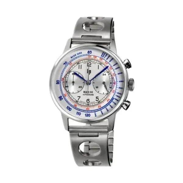 Lip Montre Lip Rallye Méca quartz Chronographe - Homme - cadran Gris- 40 mm - Acier inoxydable - 671827