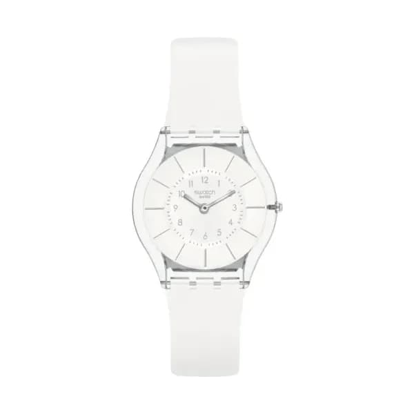 Swatch Montre Swatch Skin Classic Biosourced en Plastique Blanc