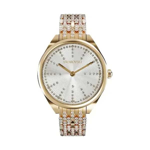 Swarovski Créoles Femme 30 mm Collection Or 750/1000 - Or jaune