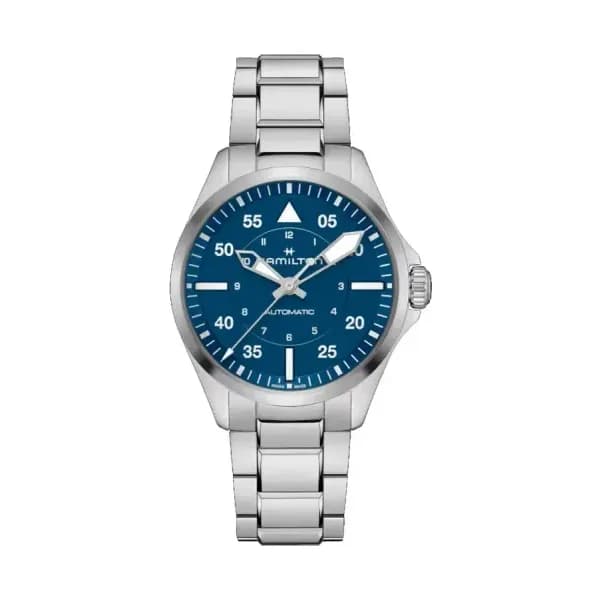 Hamilton Montre Hamilton Khaki Aviation Pilot Auto 39mm Cadran Bleu