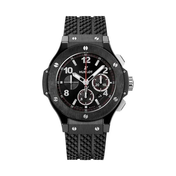 Hublot Montre Hublot Big Bang Original Black Magic automatique cadran noir bracelet caoutchouc 44 mm