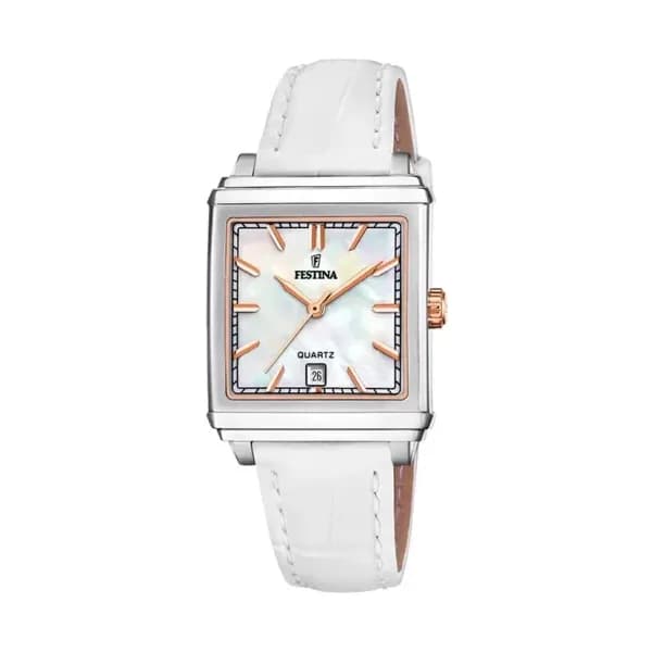 Festina Montre Festina On the Square Nacre Blanche