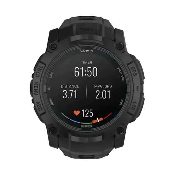 Garmin Montre Garmin Instinct 3 - 50mm AMOLED Tactical Noir Bracelet Silicone Noir