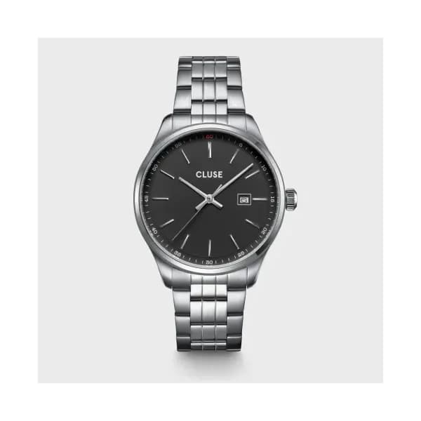 Cluse Anthéor Watch Steel Black, Silver Colour