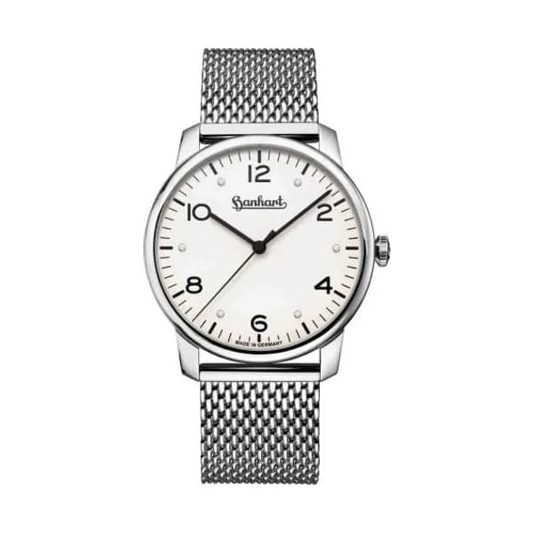 Hanhart Montre Hanhart Pioneer Silva White Automatique diamètre 38.5 mm- 782.250-9428