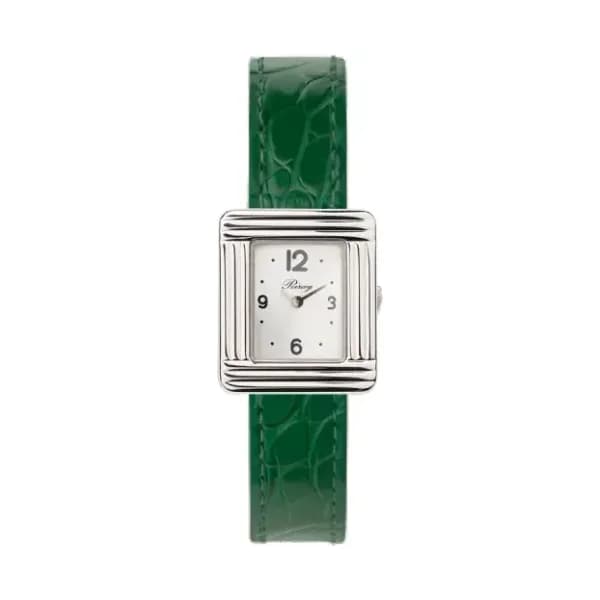 Poiray Montre Poiray Ma Première Mini Acier Cadran 4CA Bracelet Alligator Vert