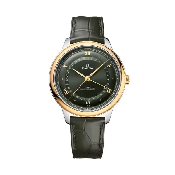 Omega De Ville 42 mm, acier - or jaune sur alligator