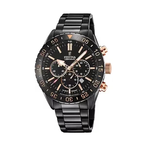 Festina Montre Homme FESTINA CERAMIC en Acier Noir