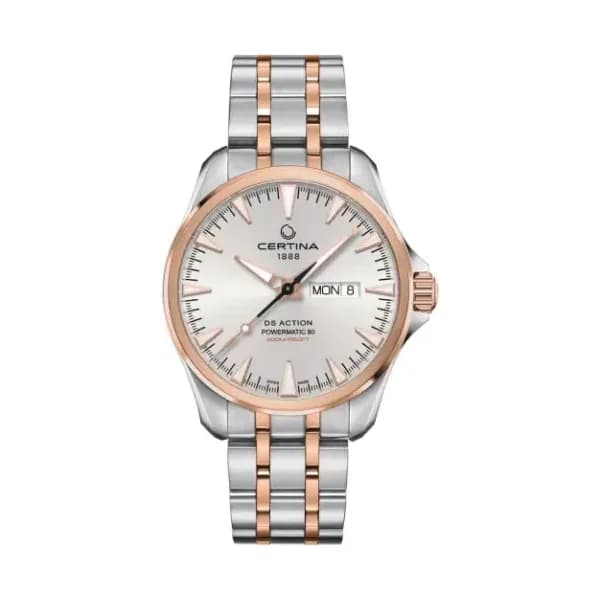 Certina Montre Certina DS Action Day Date Powermatic 80 Automatique Cadran Argent