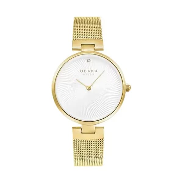 Obaku Montre Femme OBAKU DIAMANT en Acier Jaune
