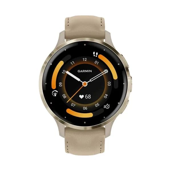 Garmin Montre connectée Garmin Venu 3S Soft Gold bracelet cuir lin 41 mm
