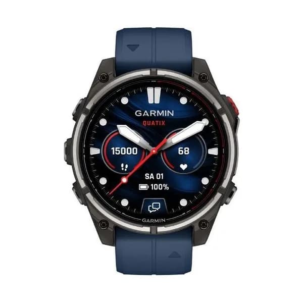 Garmin Montre Garmin Quatix 8 Pro Edition AMOLED GPS bracelet silicone bleu 47 mm