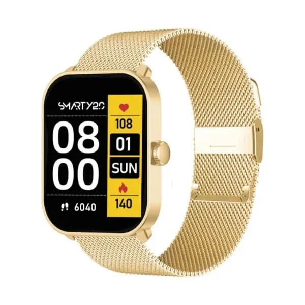 Smarty Montre Connectée Smarty Collection Super Amoled en Acier et PVD Doré