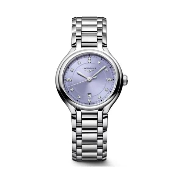 Longines Montre Longines Longines primaluna 30 mm Quartz Cadran Mauve lavande soleillé Bracelet Acier