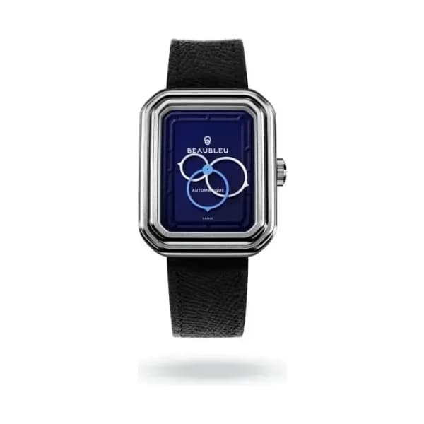 Beaubleu Montre Beaubleu Ecce Figura Smalt Bracelet Cuir Noir