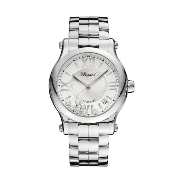 Chopard Montre Chopard Happy Sport automatique cadran argenté bracelet acier 36 mm