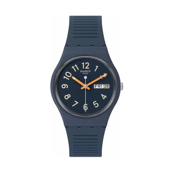 Swatch Montre Swatch Collection Trendy Lines at Night en Silicone Bleu