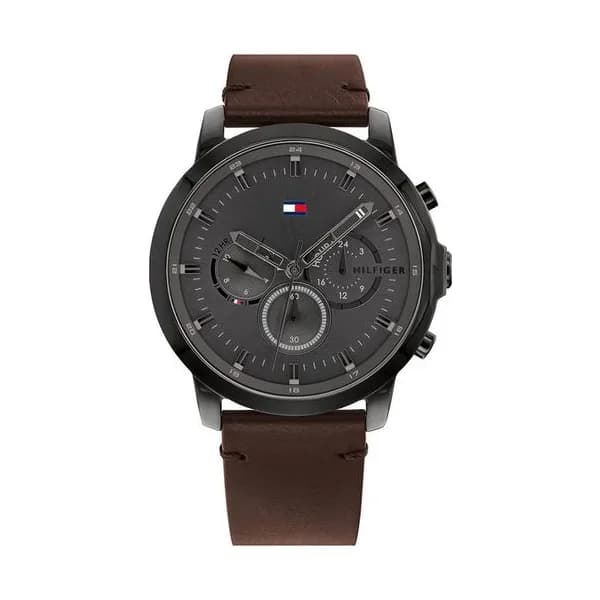 Tommy Hilfiger Montre Tommy Hilfiger en Cuir Marron
