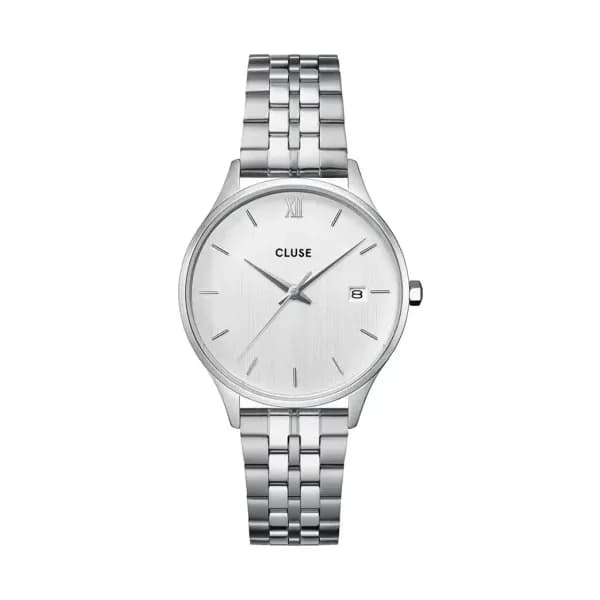 Cluse Minuit Date Watch Steel, Full Silver Colour