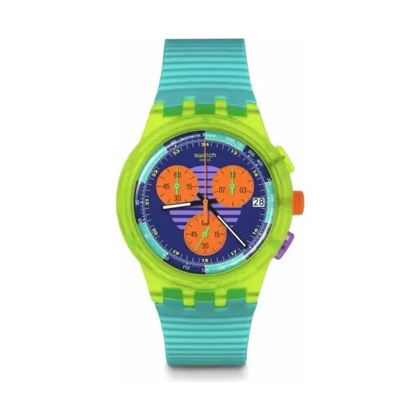 Swatch Montre quartz Homme Chrono Bleu