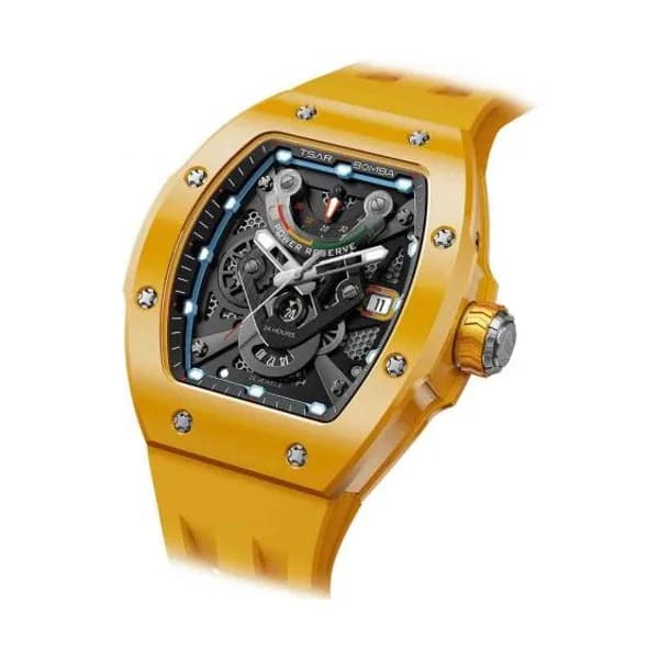 Tsar Bomba Montre Tsar Bomba - Atomic - Tout Céramique - Jaune - TB8226C-03