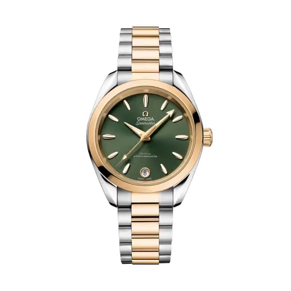 Omega Seamaster 34 mm, acier - or Moonshine™ sur acier - or Moonshine™