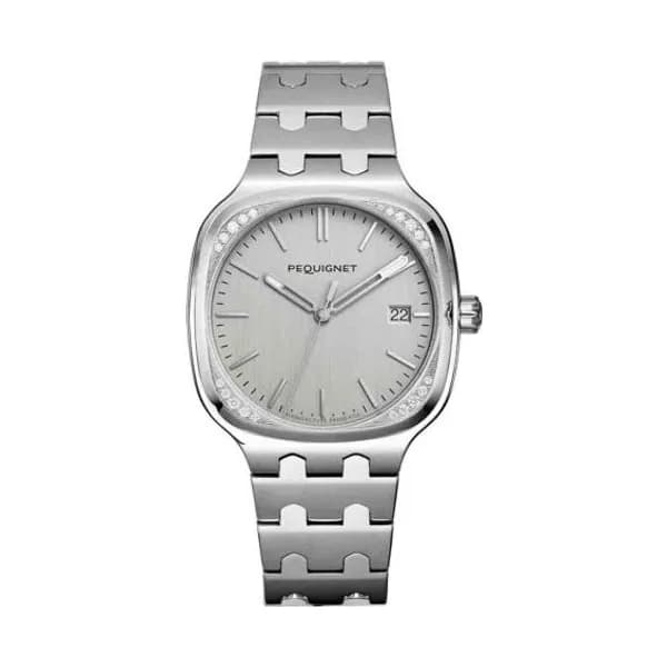 Pequignet Montre Pequignet Manufacture Concorde 20 Diamants - 40mm Automatique Cadran Argent - 9040439