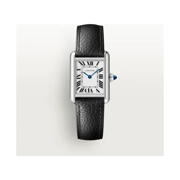Cartier Montre quartz solaire Mixte Tank must Argenté